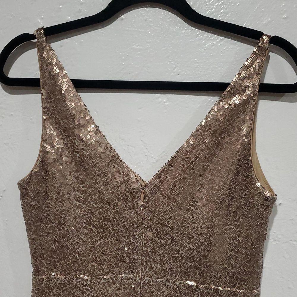 Lulu's Gold Sequin Mini Dress Size M - Picture 6 of 13